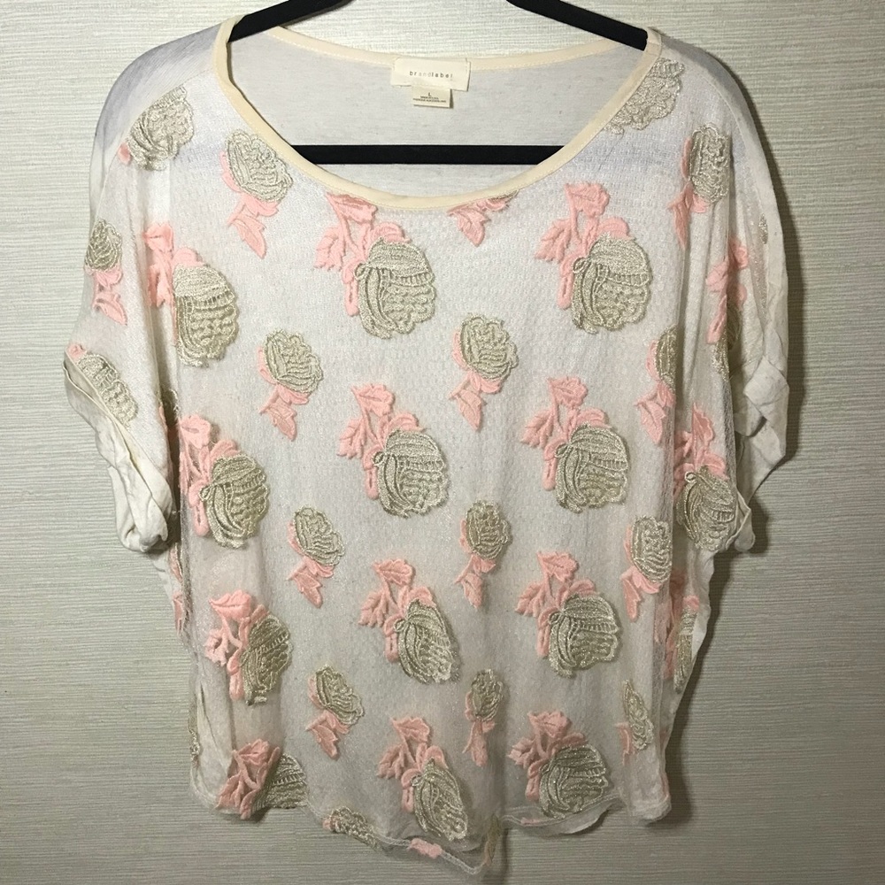 Brandlabel Tan Flower Top Sz L